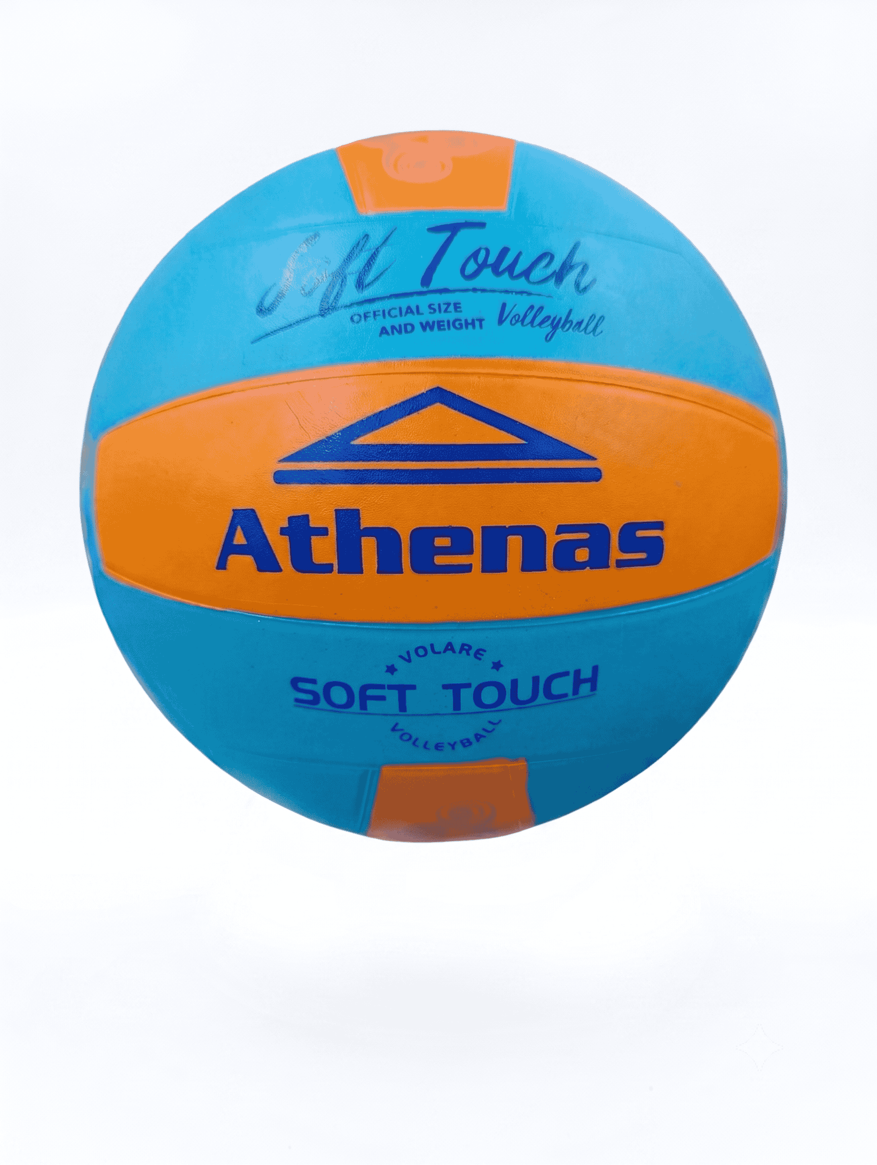 Pelota de Vóley Athenas Goma soft touch - Naranja/Celeste