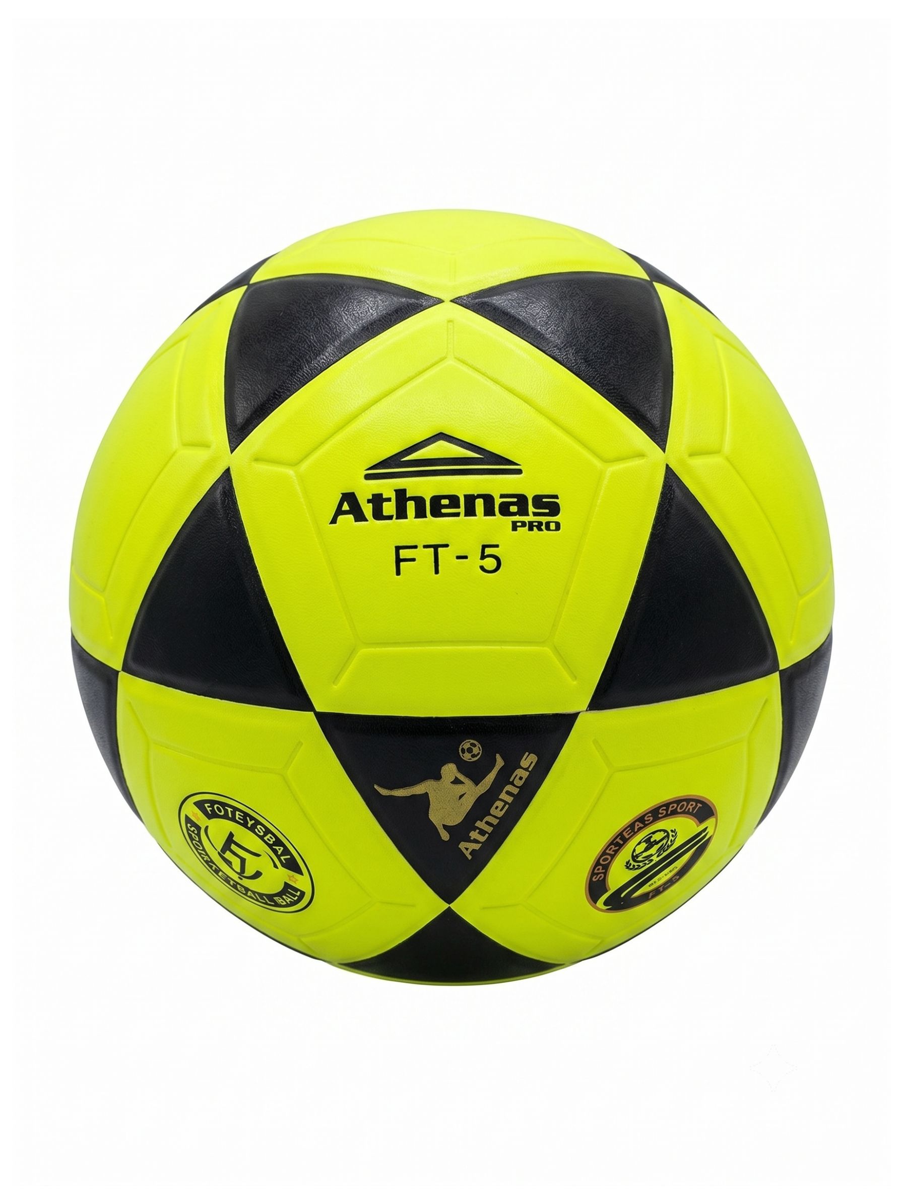 Pelota de Fútbol Athenas FT #5 Vulcanizada - Amarillo/Negro