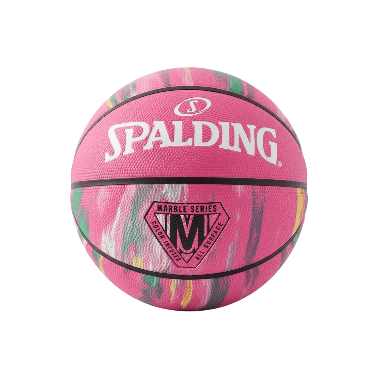 PELOTA PARA BASKET SPALDING MARBLE GOMA FUCSIA