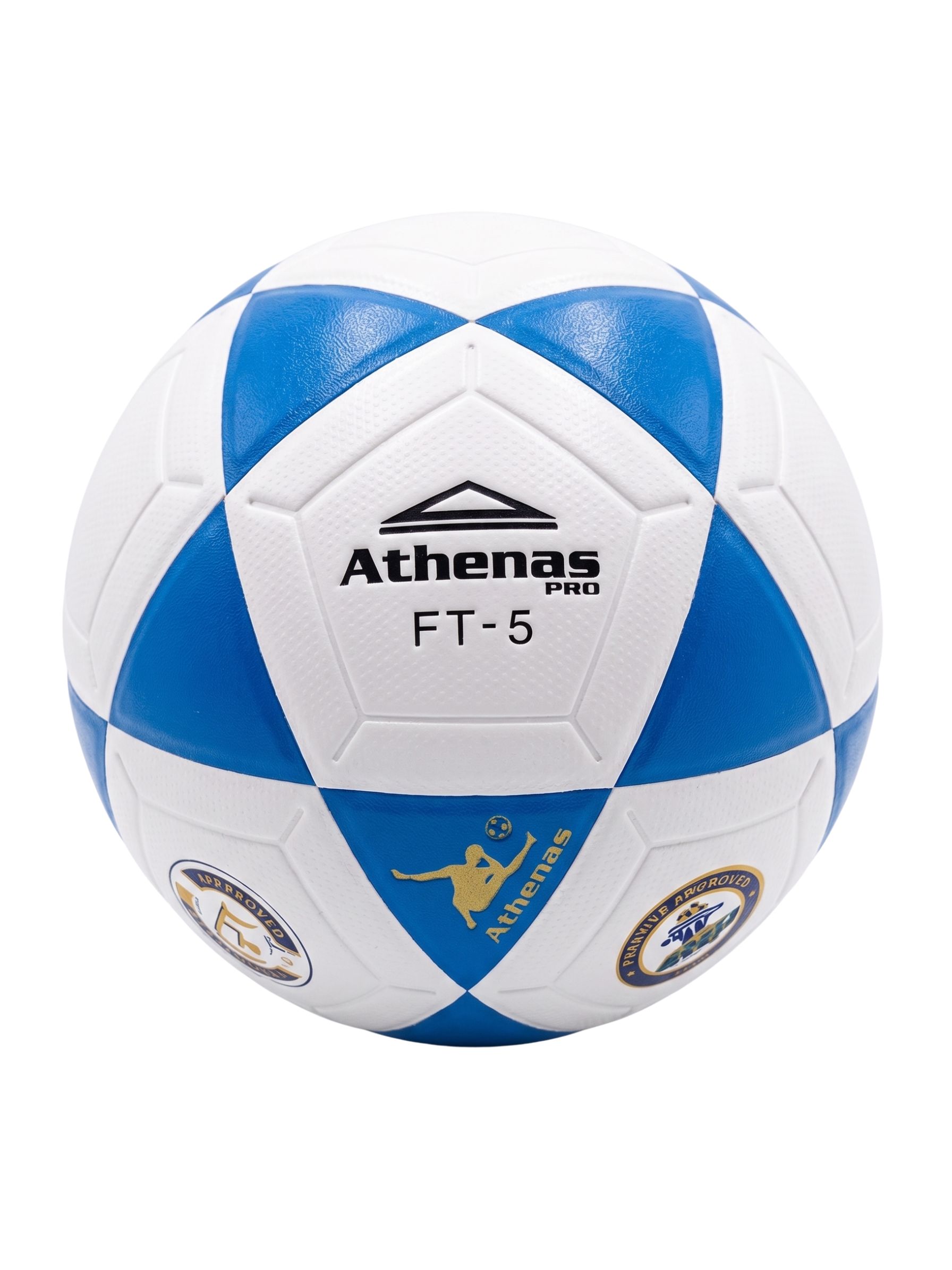 Pelota de Fútbol Athenas FT #5 Vulcanizada - Azul/Blanco