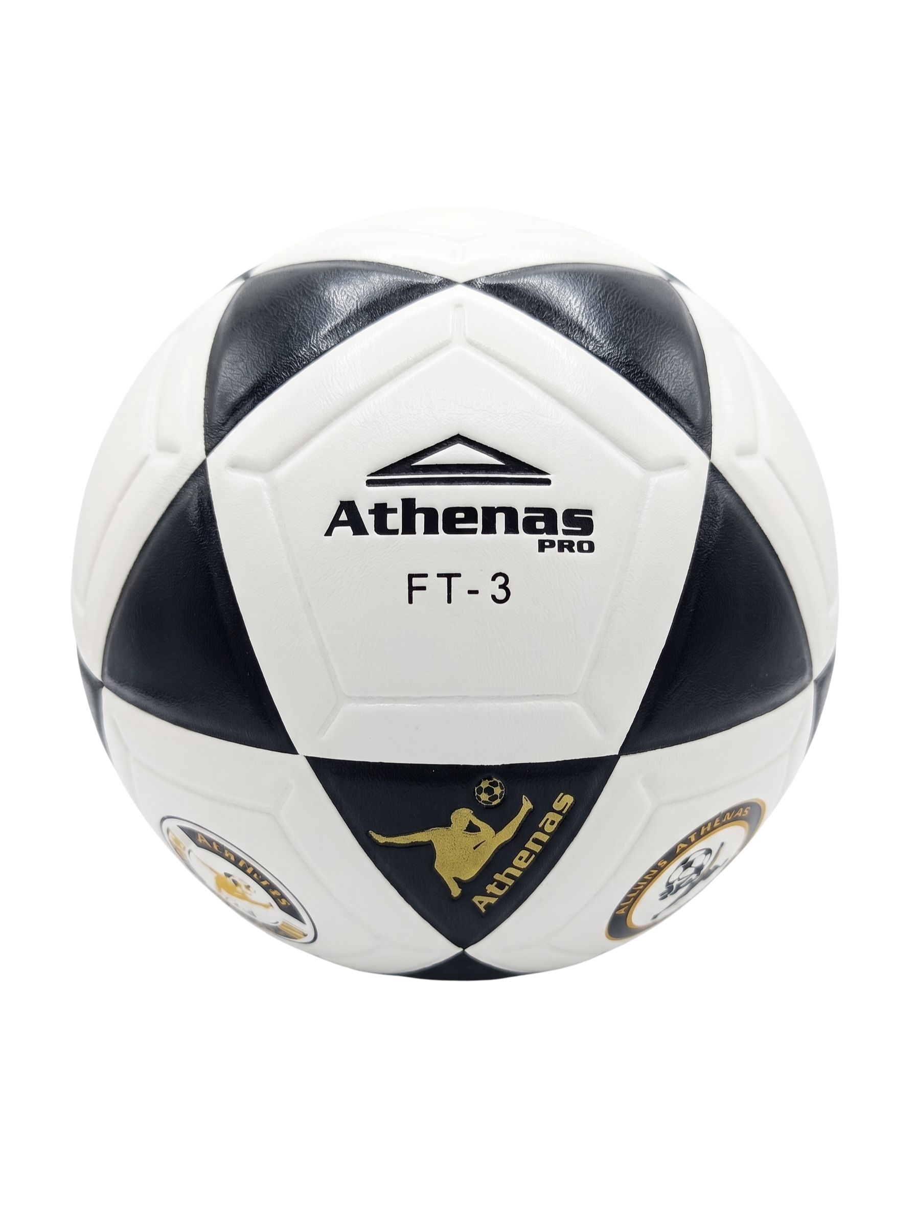 Pelota de Fútbol Athenas FT #3 Vulcanizada - Blanco/Negro
