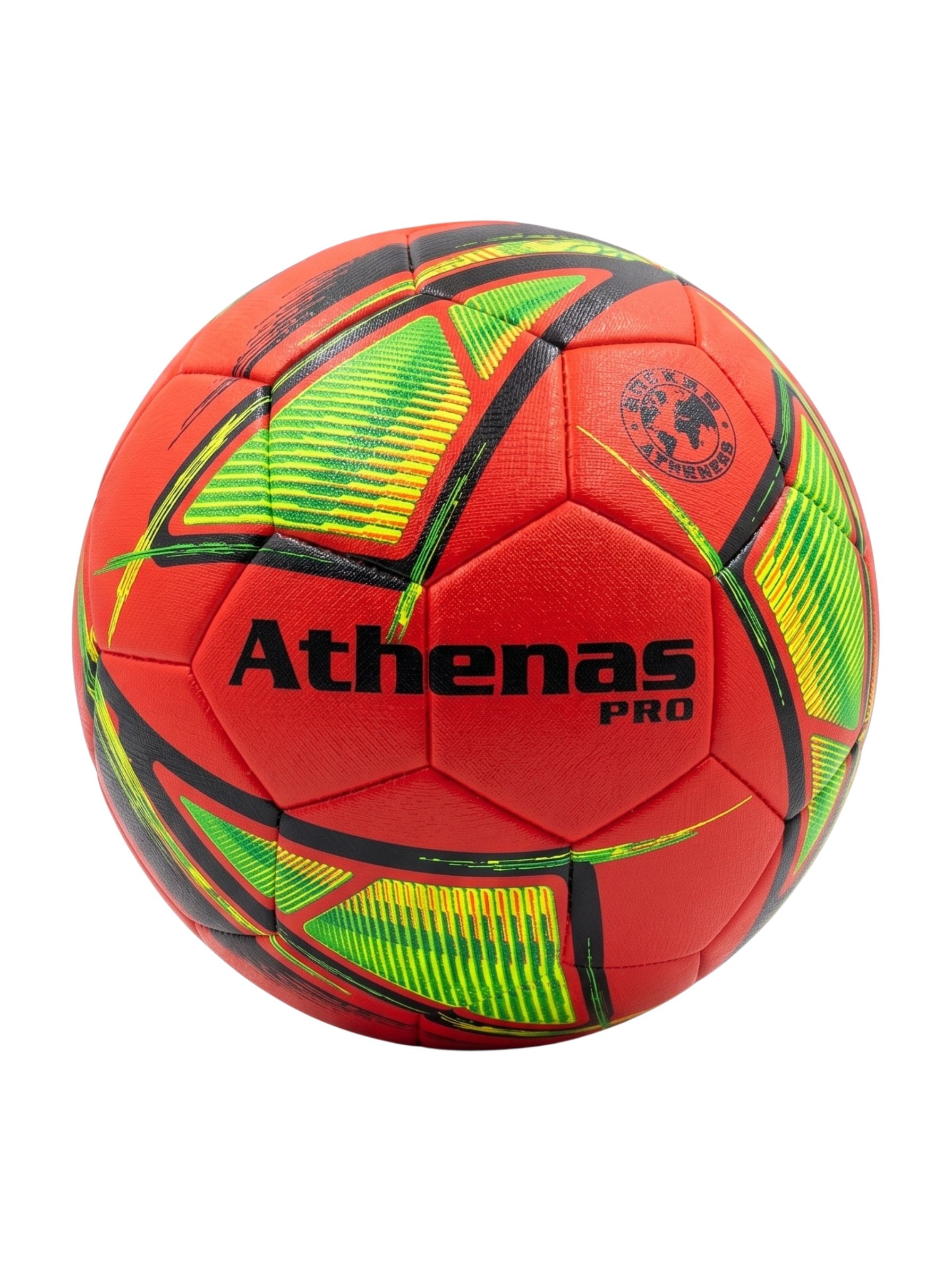 Pelota de Fútbol Athenas PU Termosellada #5 - Rojo y Verde