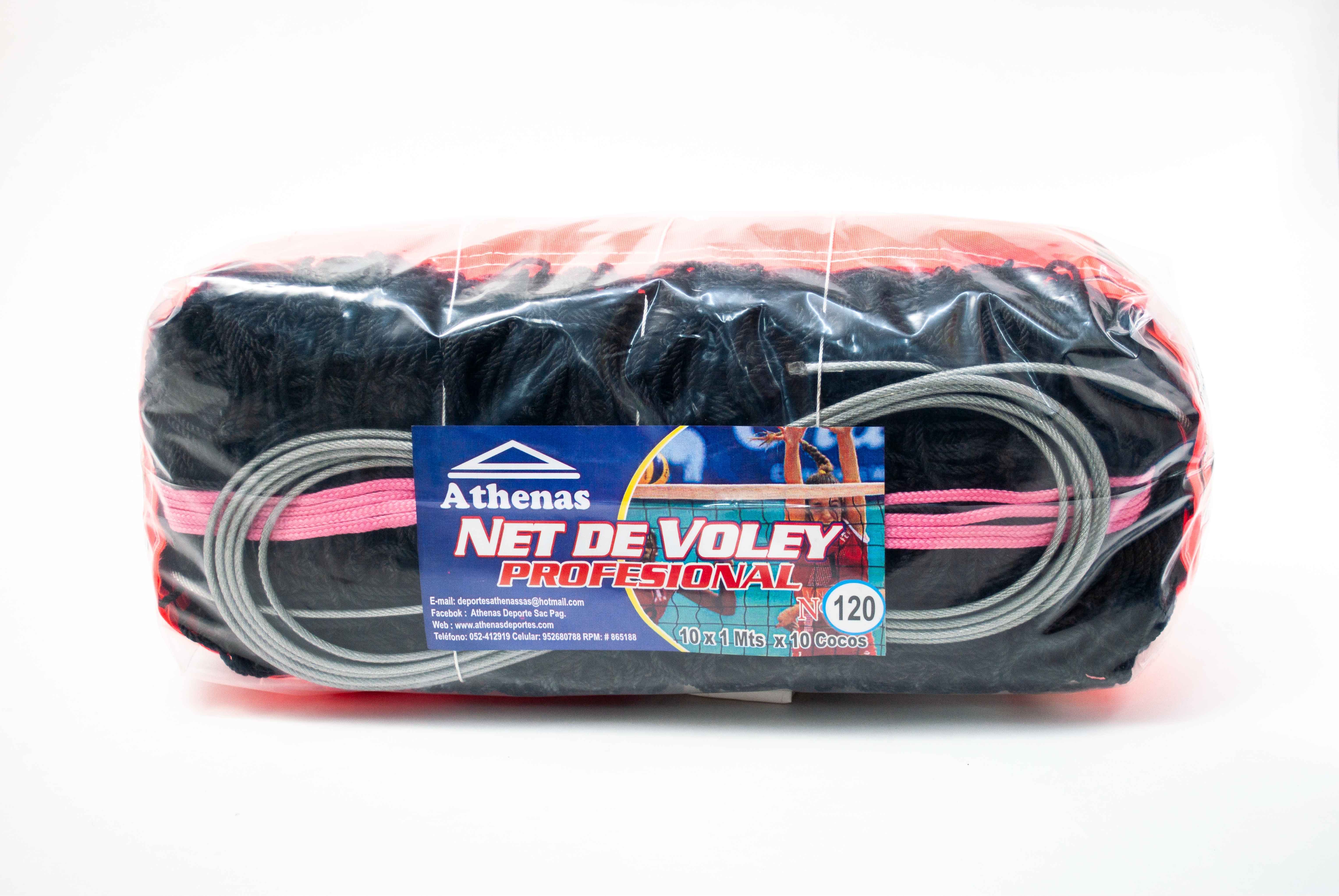 Net de voley Profesional Athenas #120 - Negro/Rosado