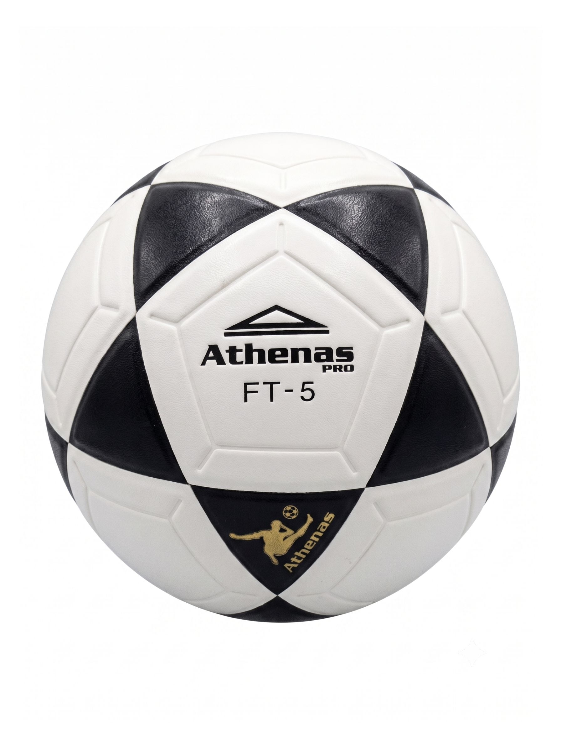 Pelota de Fútbol Athenas FT #5 Vulcanizada - Blanco/Negro
