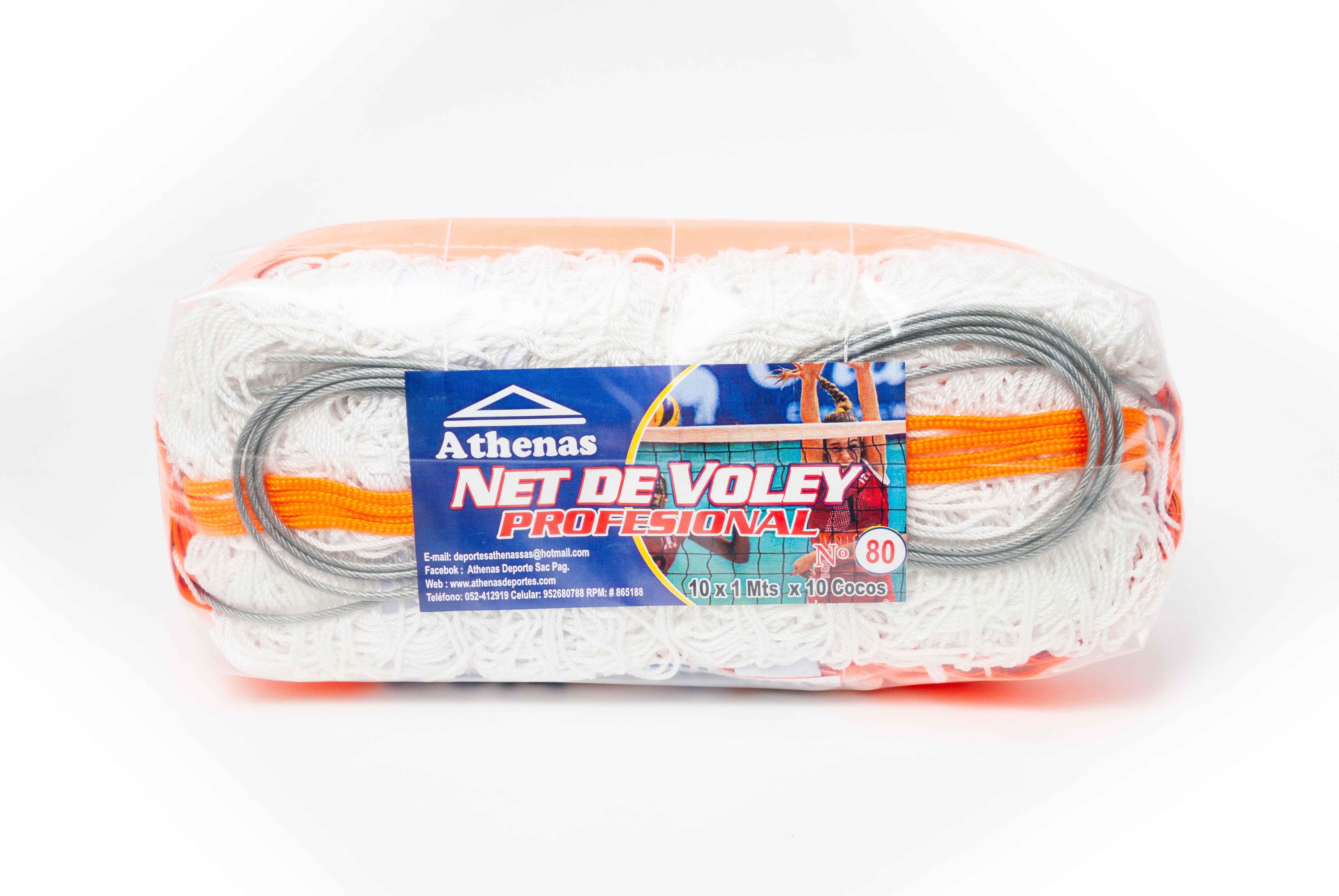 Net de voley Profesional Athenas #80 - Blanco/Naranja